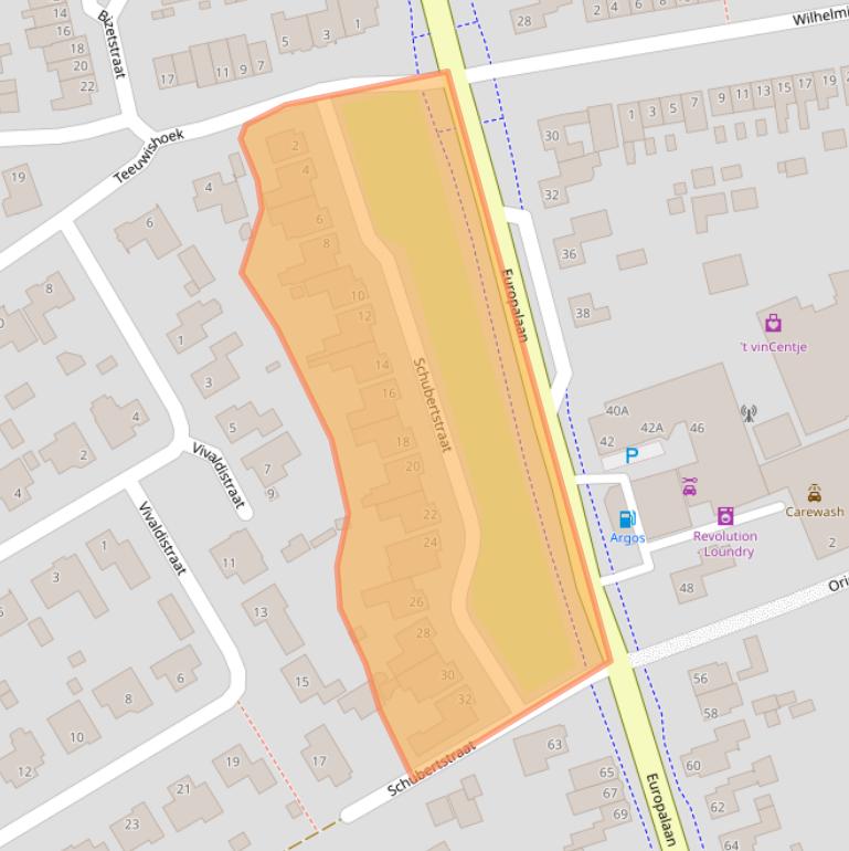 Kaart van postcodegebied 5481LZ.