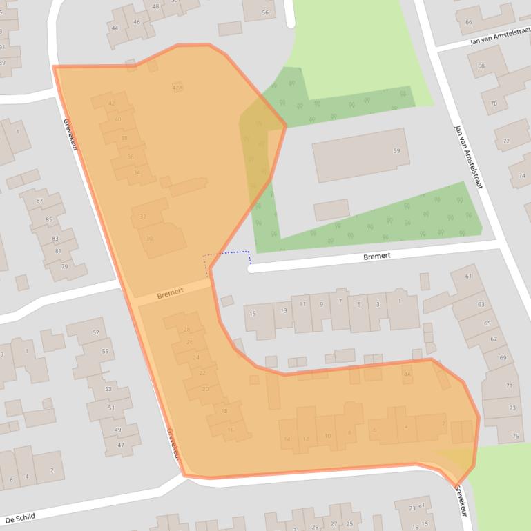 Kaart van postcodegebied 5481MD.