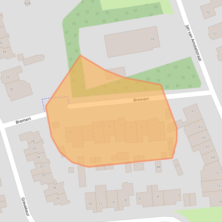 Kaart van postcodegebied 5481MG.