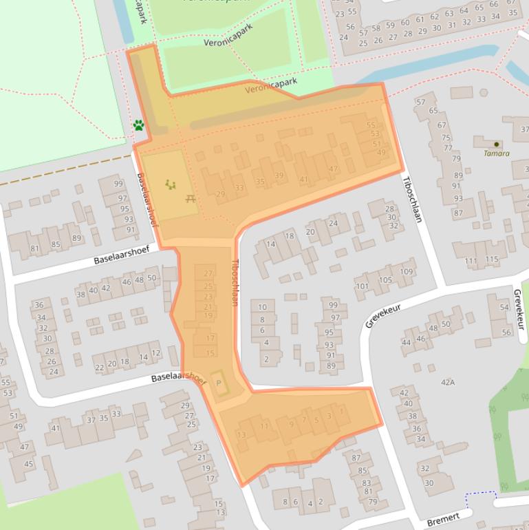 Kaart van postcodegebied 5481MH.