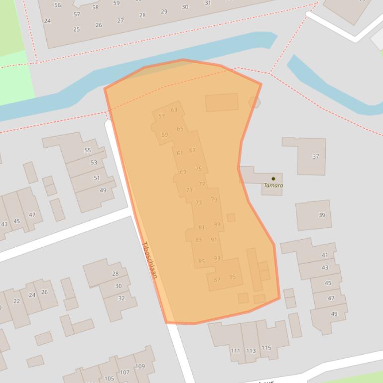 Kaart van postcodegebied 5481MK.
