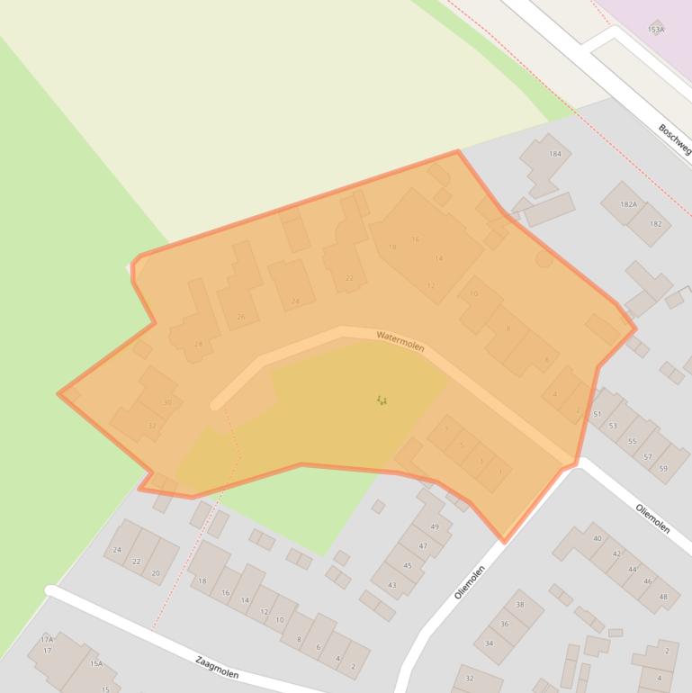 Kaart van postcodegebied 5481ML.