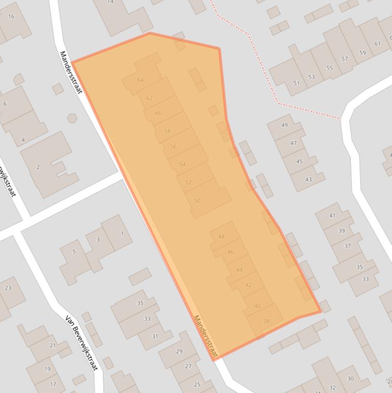 Kaart van postcodegebied 5481RR.