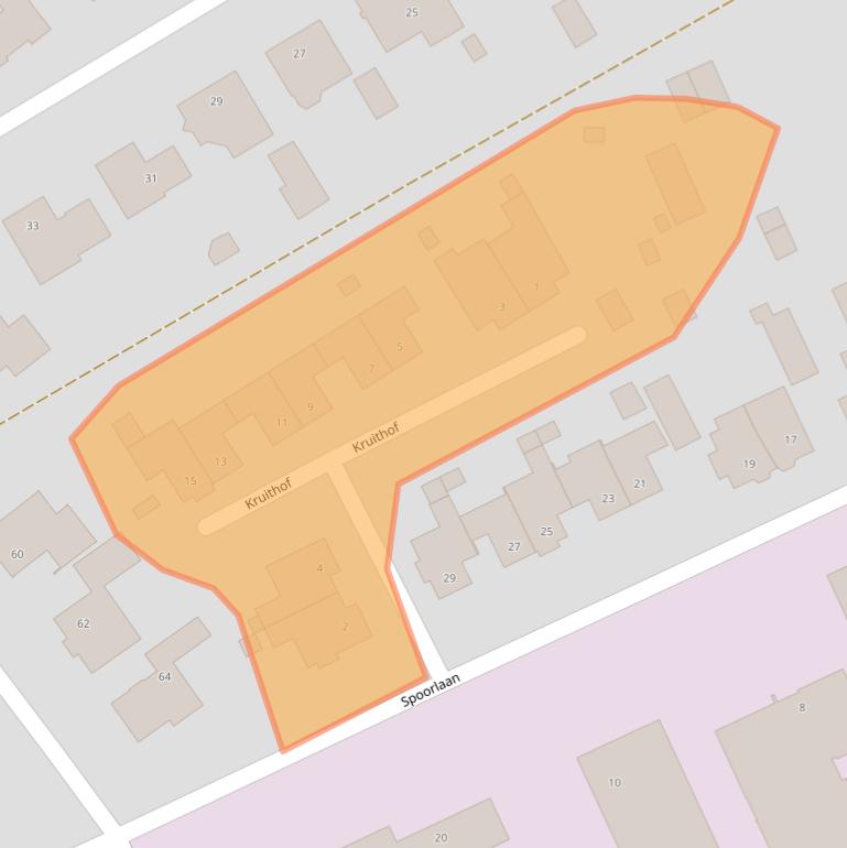 Kaart van postcodegebied 5481SN.