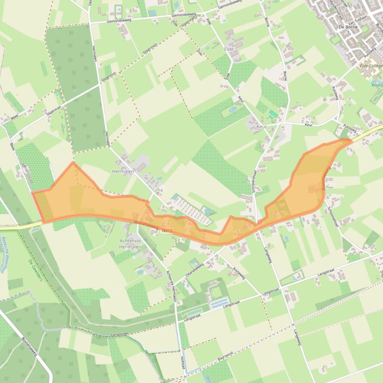 Kaart van postcodegebied 5481VE.