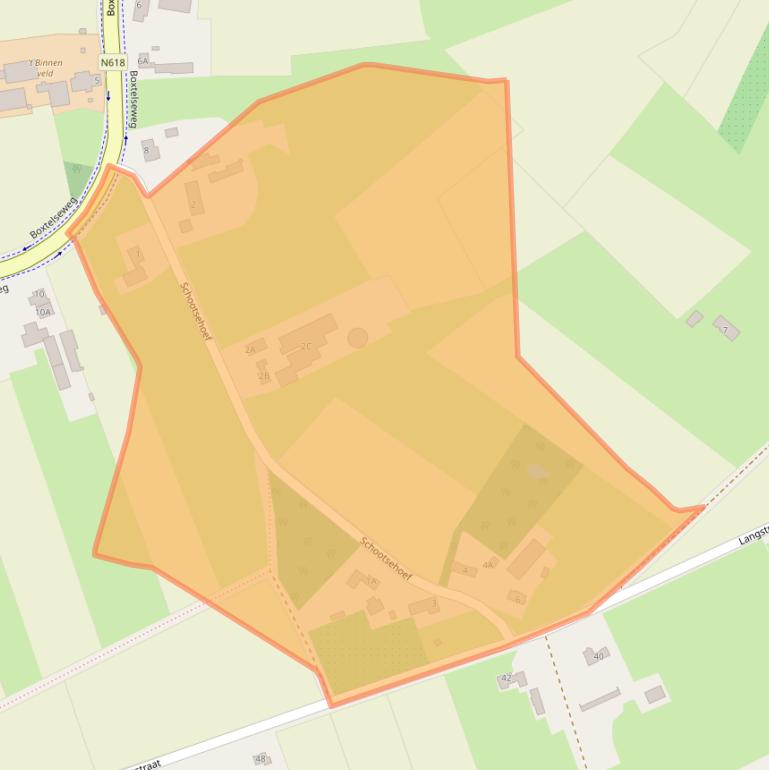 Kaart van postcodegebied 5481VL.