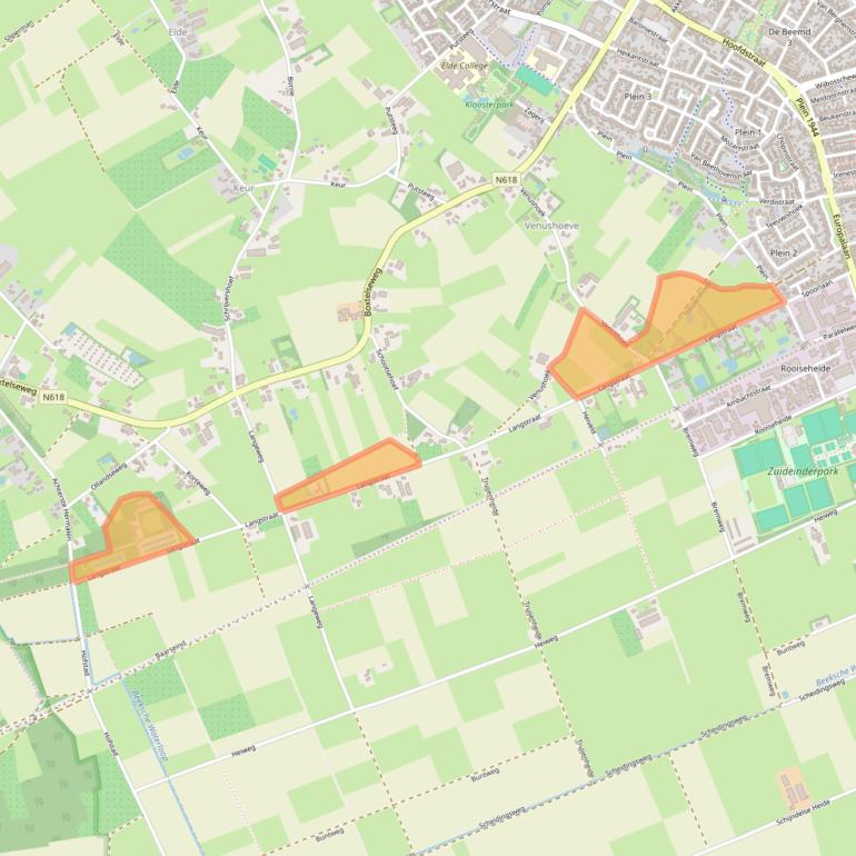 Kaart van postcodegebied 5481VN.