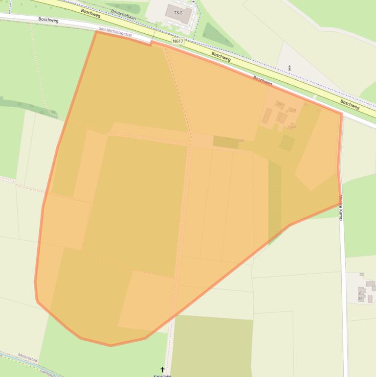 Kaart van postcodegebied 5481XA.