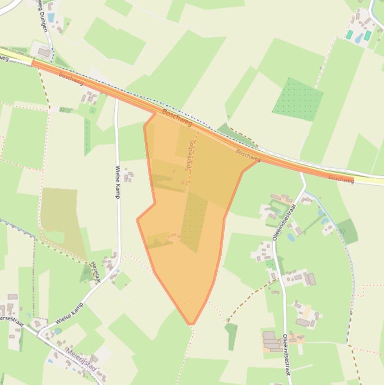 Kaart van postcodegebied 5481XB.