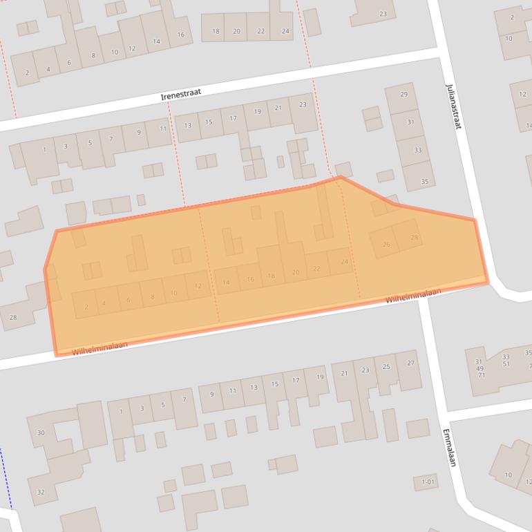 Kaart van postcodegebied 5482AB.