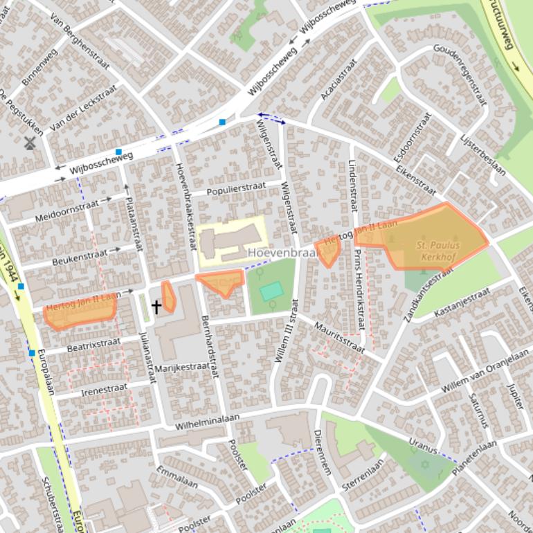 Kaart van postcodegebied 5482BG.