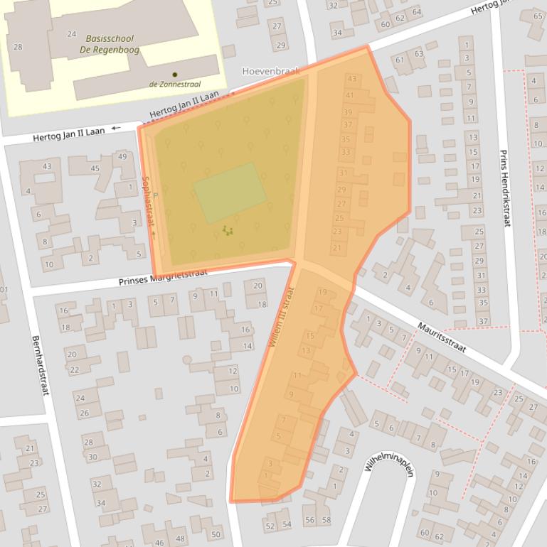 Kaart van postcodegebied 5482BM.