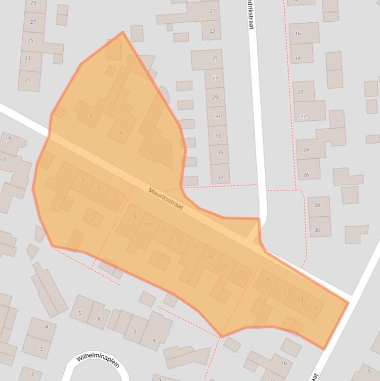 Kaart van postcodegebied 5482BP.