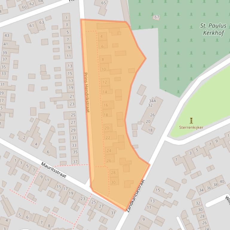 Kaart van postcodegebied 5482BS.