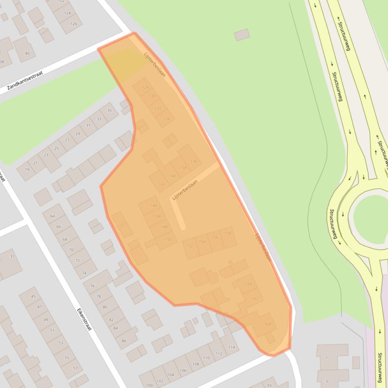 Kaart van postcodegebied 5482CP.