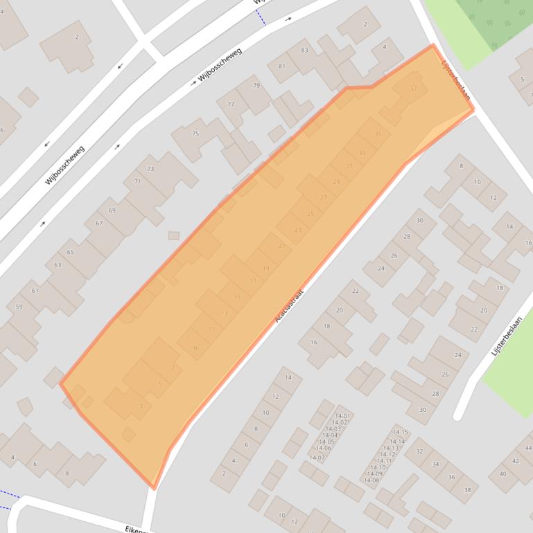 Kaart van postcodegebied 5482CS.