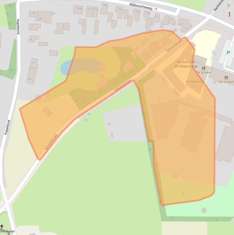 Kaart van postcodegebied 5482EG.