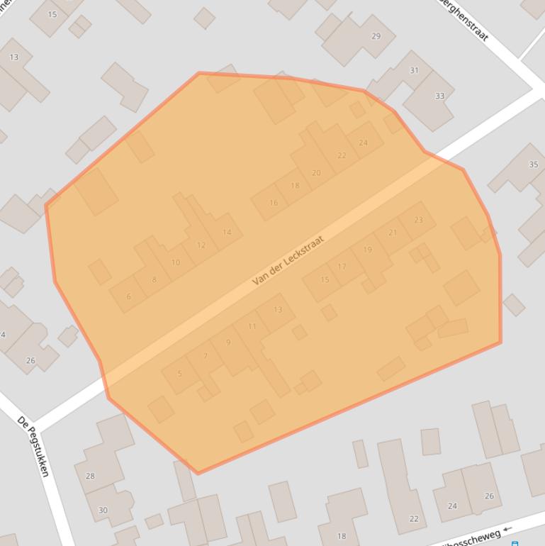Kaart van postcodegebied 5482GD.