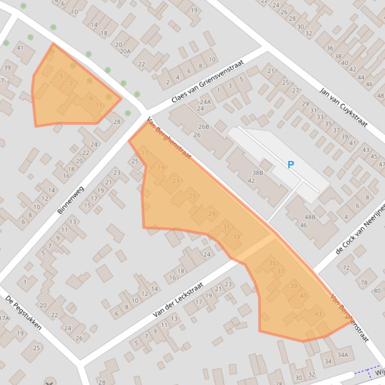 Kaart van postcodegebied 5482GG.