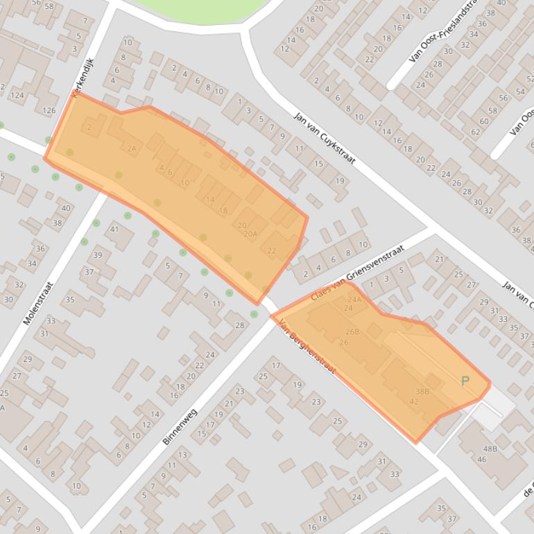 Kaart van postcodegebied 5482GH.