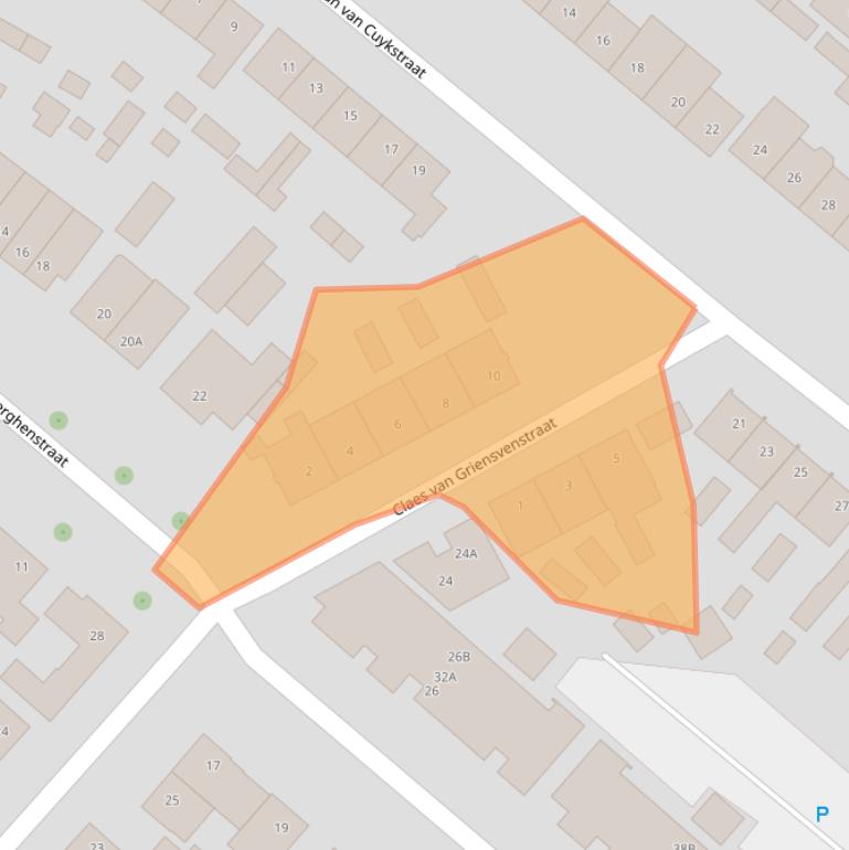 Kaart van postcodegebied 5482GK.