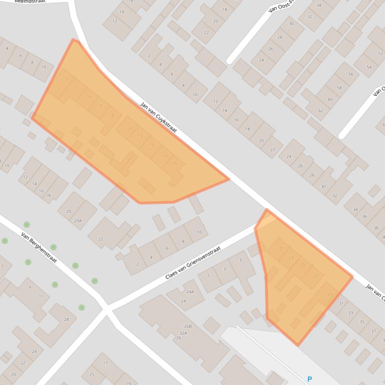 Kaart van postcodegebied 5482GL.