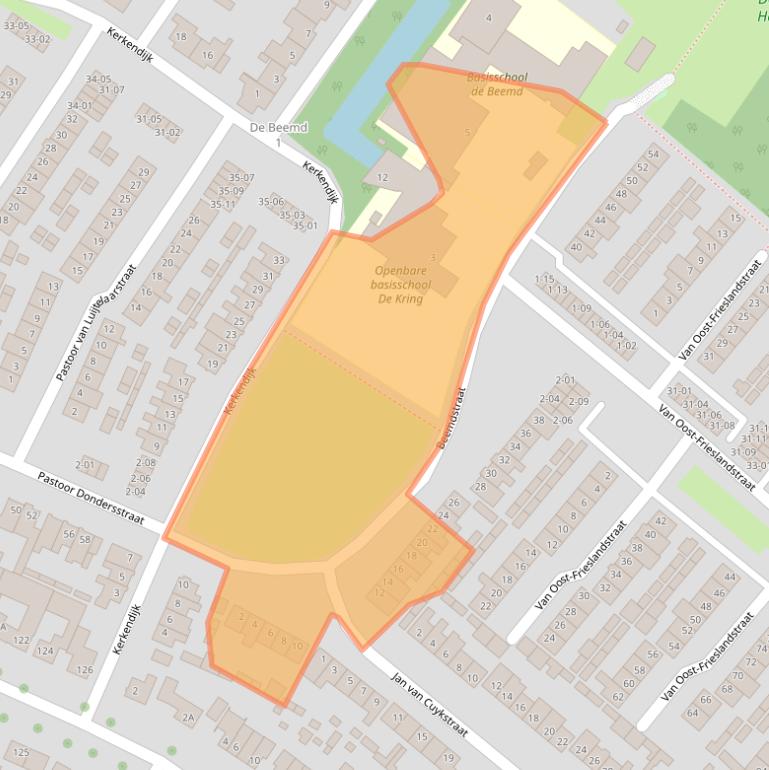 Kaart van postcodegebied 5482HA.