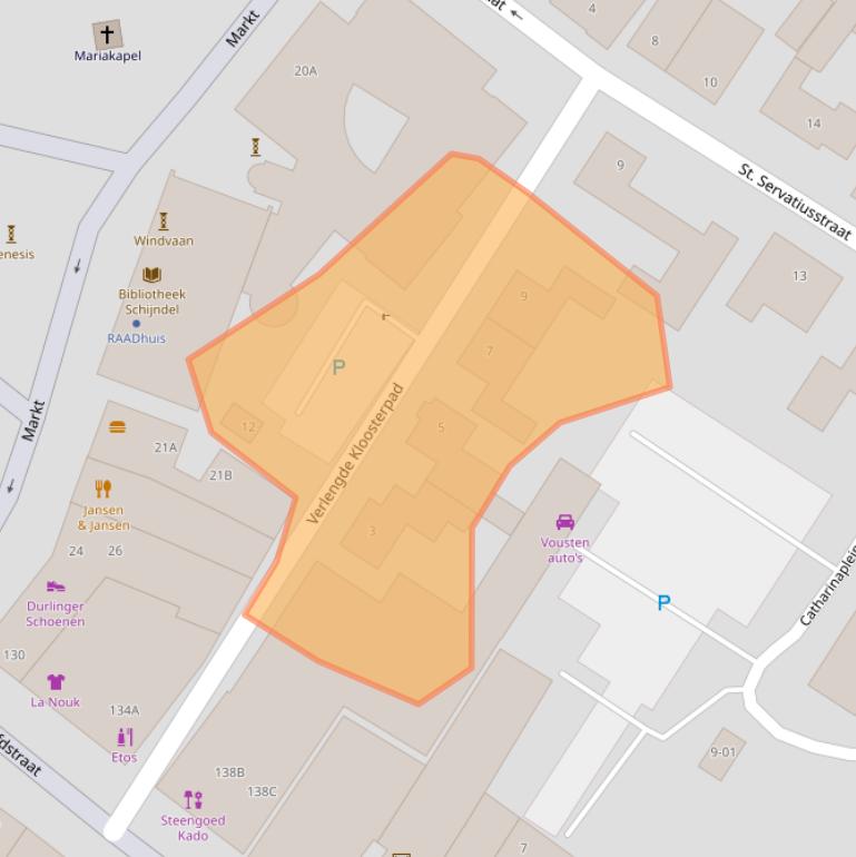 Kaart van postcodegebied 5482HK.