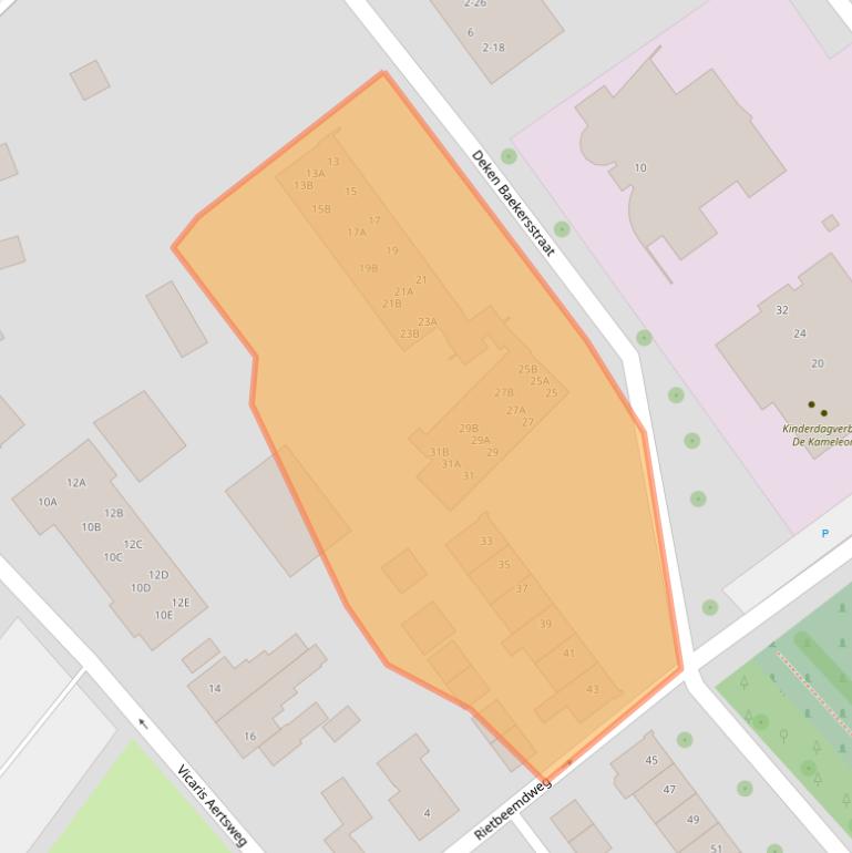 Kaart van postcodegebied 5482JC.