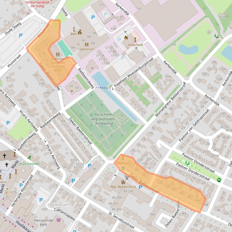 Kaart van postcodegebied 5482JH.