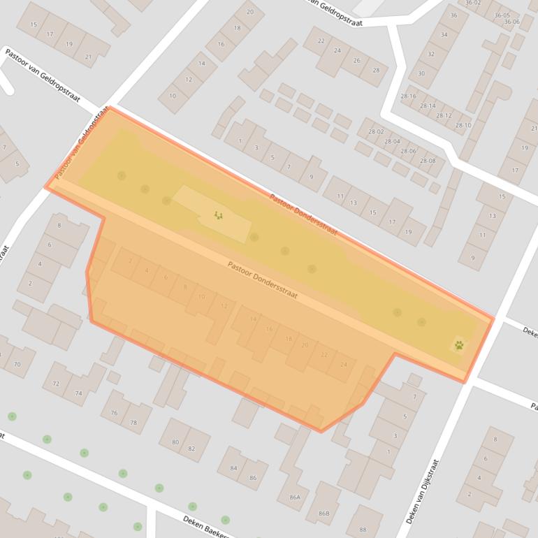 Kaart van postcodegebied 5482JV.
