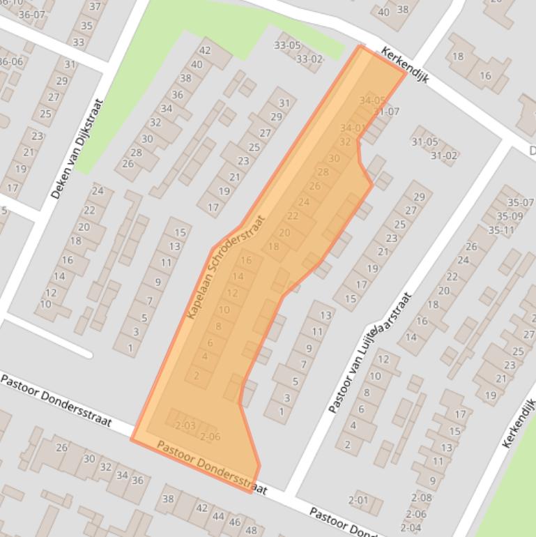 Kaart van postcodegebied 5482KB.