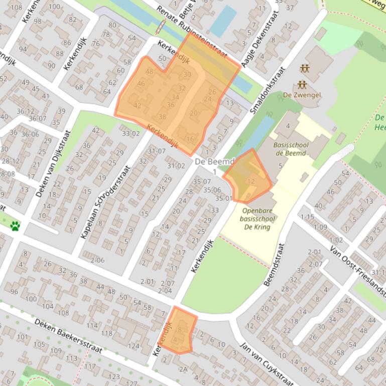 Kaart van postcodegebied 5482KH.