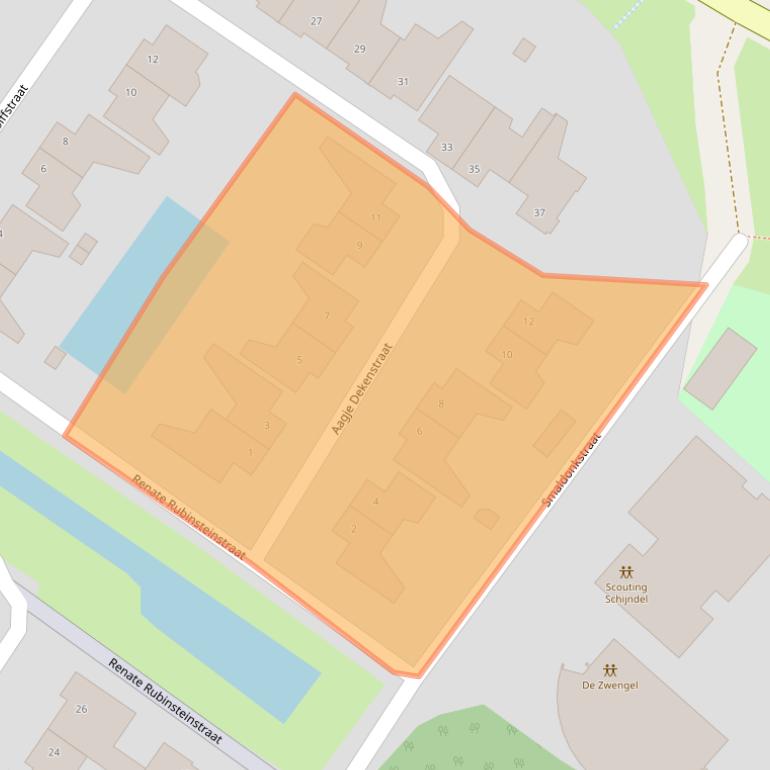 Kaart van postcodegebied 5482KR.