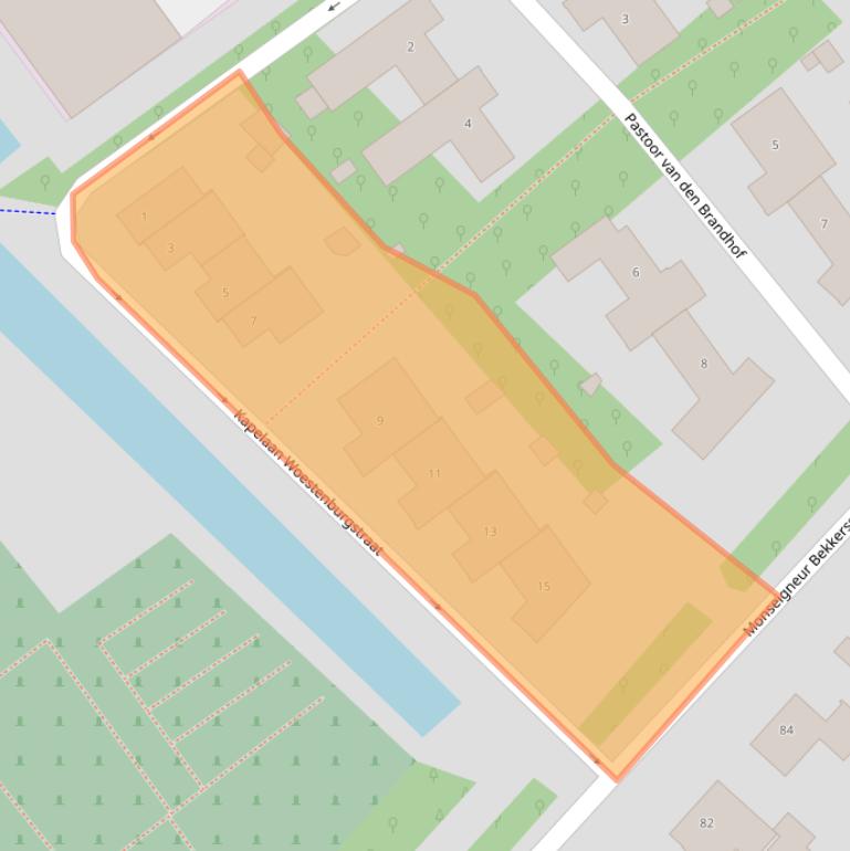 Kaart van postcodegebied 5482KT.