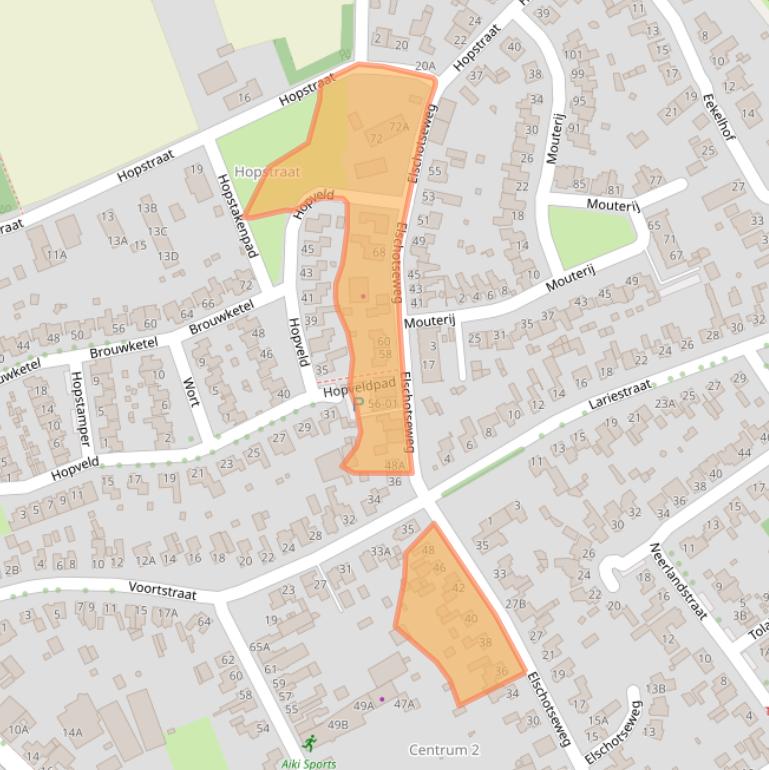 Kaart van postcodegebied 5482LL.