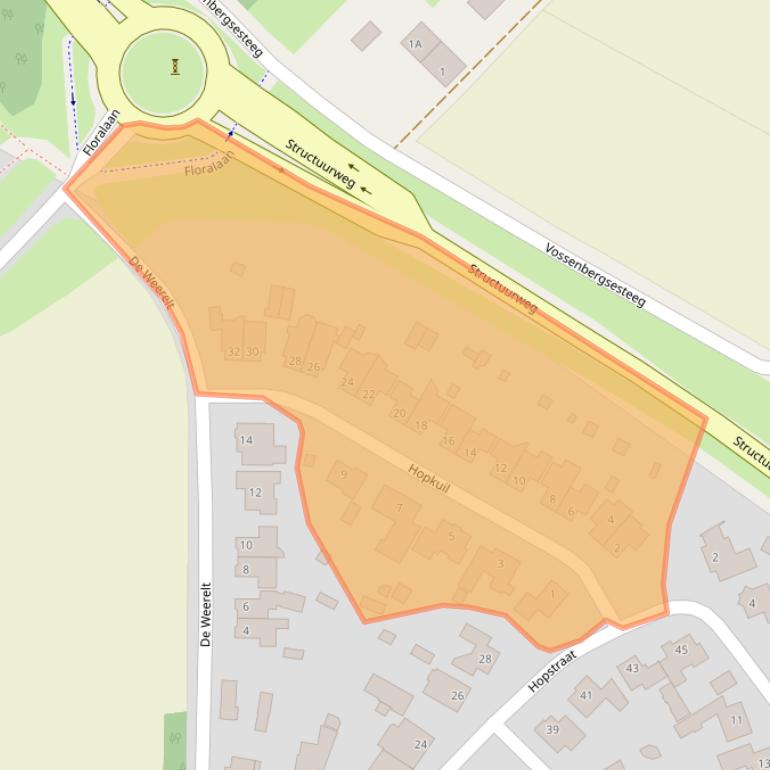 Kaart van postcodegebied 5482LR.