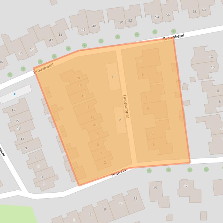 Kaart van postcodegebied 5482LT.