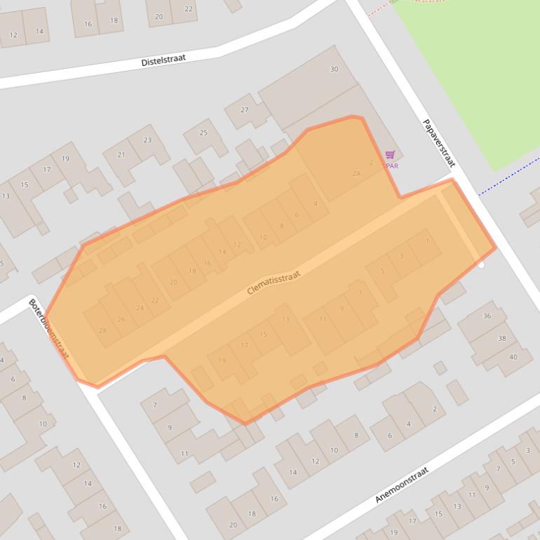 Kaart van postcodegebied 5482MH.