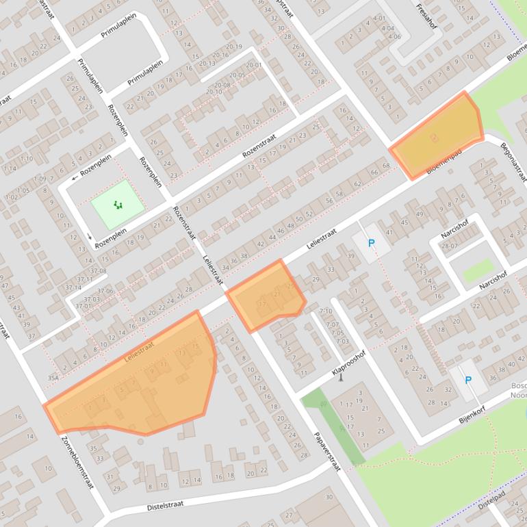 Kaart van postcodegebied 5482MK.