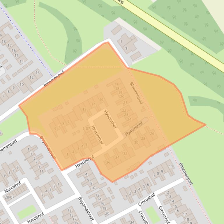 Kaart van postcodegebied 5482MR.