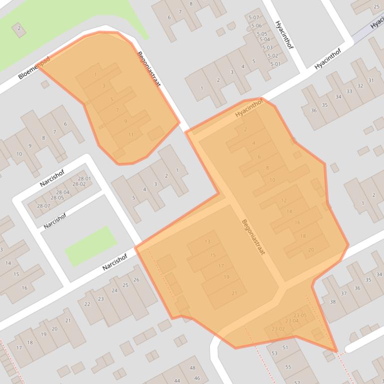 Kaart van postcodegebied 5482MX.