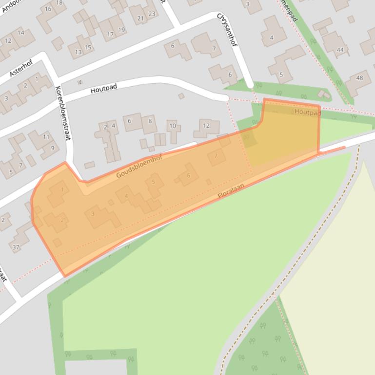 Kaart van postcodegebied 5482PH.