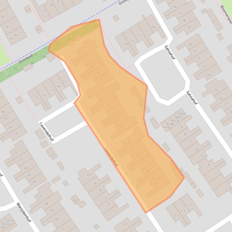 Kaart van postcodegebied 5482PM.