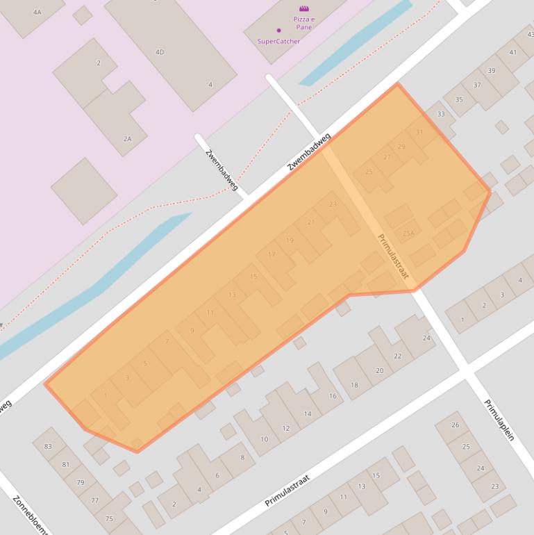 Kaart van postcodegebied 5482RG.