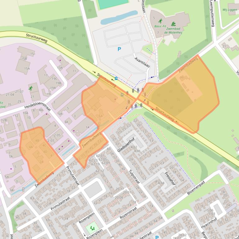 Kaart van postcodegebied 5482RH.