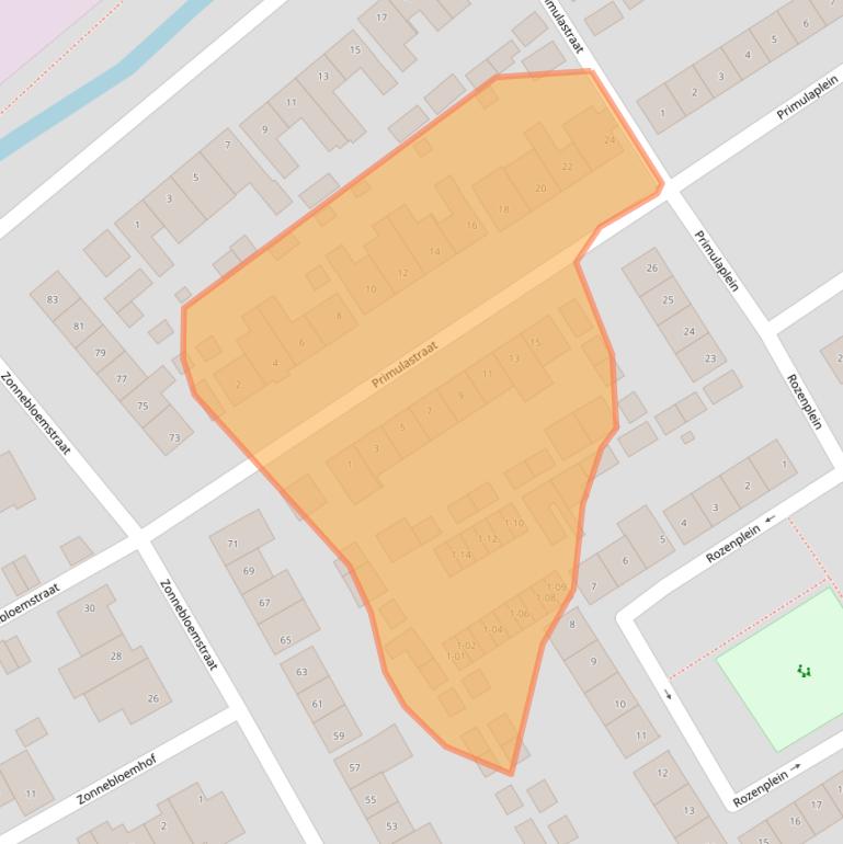 Kaart van postcodegebied 5482RJ.