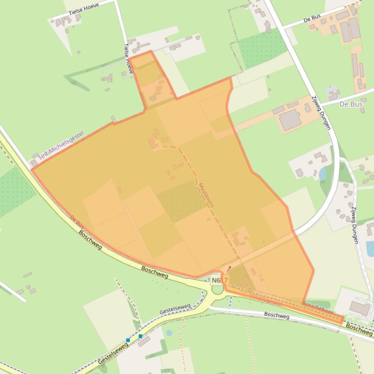 Kaart van postcodegebied 5482SG.