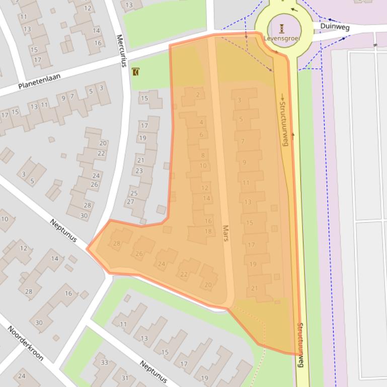 Kaart van postcodegebied 5482SN.