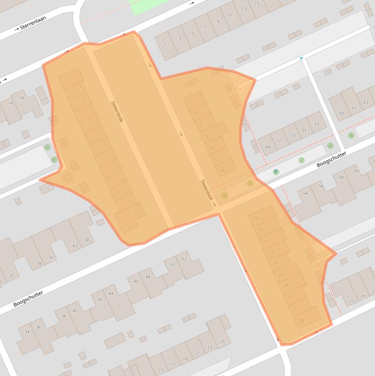 Kaart van postcodegebied 5482SP.